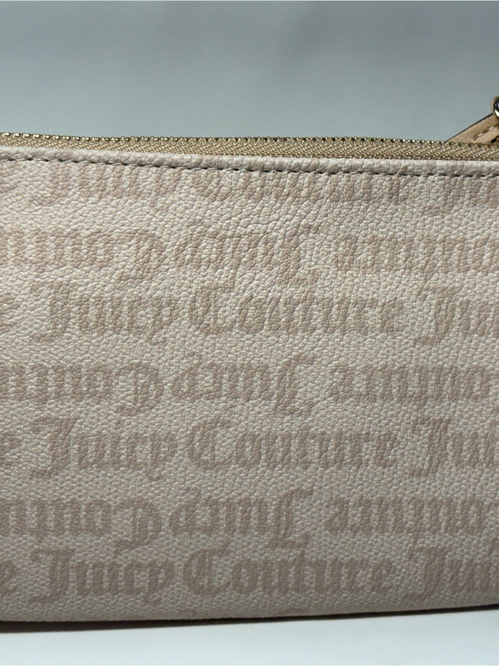 Juicy Couture Heritage Gothic Logo Double Zip Wallet Wristlet Pouch Clutch NWT - Picture 7 of 9